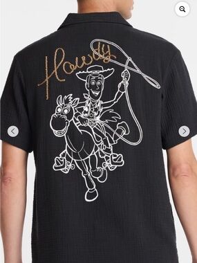 Disney Brown Short-Sleeve Shirt with 'Howdy' Cowboy Graphic
